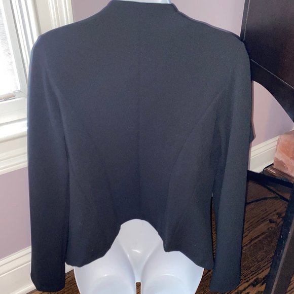 NWT Elena Baldi Luxury Blk Open Asymmetrical Cardigan/Shrug M, Italy - Picture 2 of 8